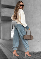 Spodnie jeansowe banana Fall Ready czekoladowe