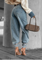 Spodnie jeansowe banana Fall Ready czekoladowe