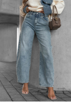 Spodnie jeansowe banana Fall Ready czekoladowe