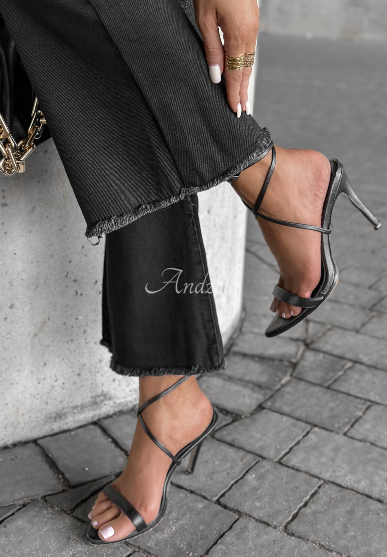 Modern Classic Black Bell-Bottom Jeans