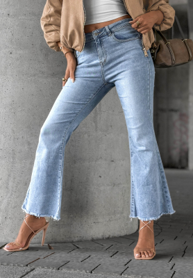 Modern Classic Light Blue Bell-Bottom Jeans