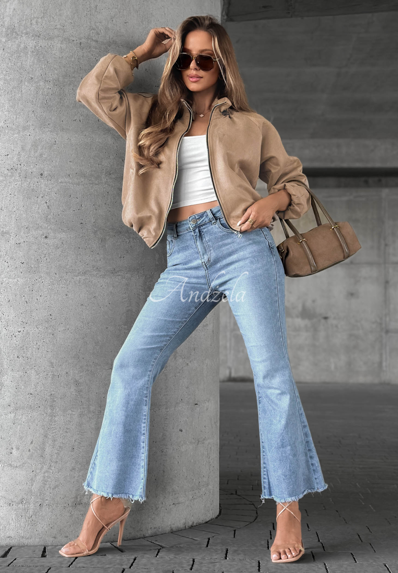 Modern Classic Light Blue Bell-Bottom Jeans