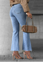 Spodnie jeansowe dzwony Modern Classic jasnoniebieskie