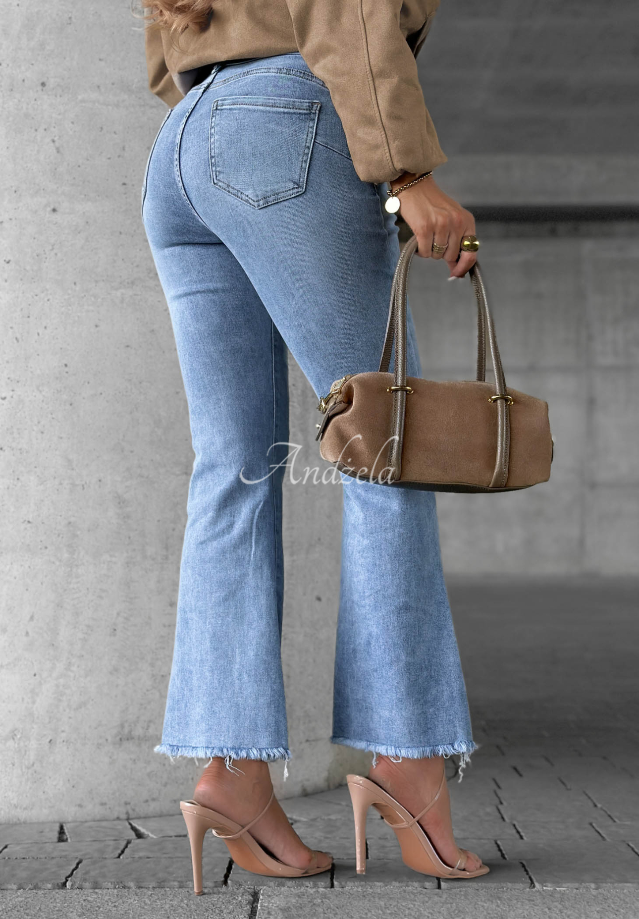 Modern Classic Light Blue Bell-Bottom Jeans
