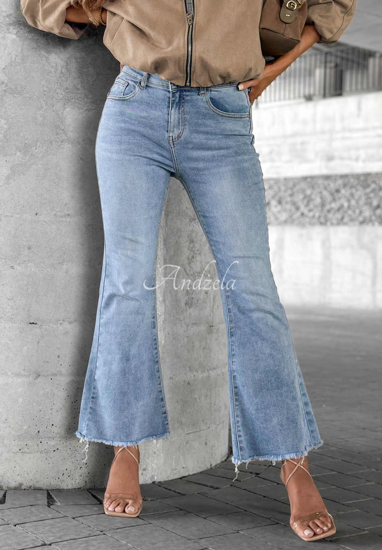 Modern Classic Light Blue Bell-Bottom Jeans