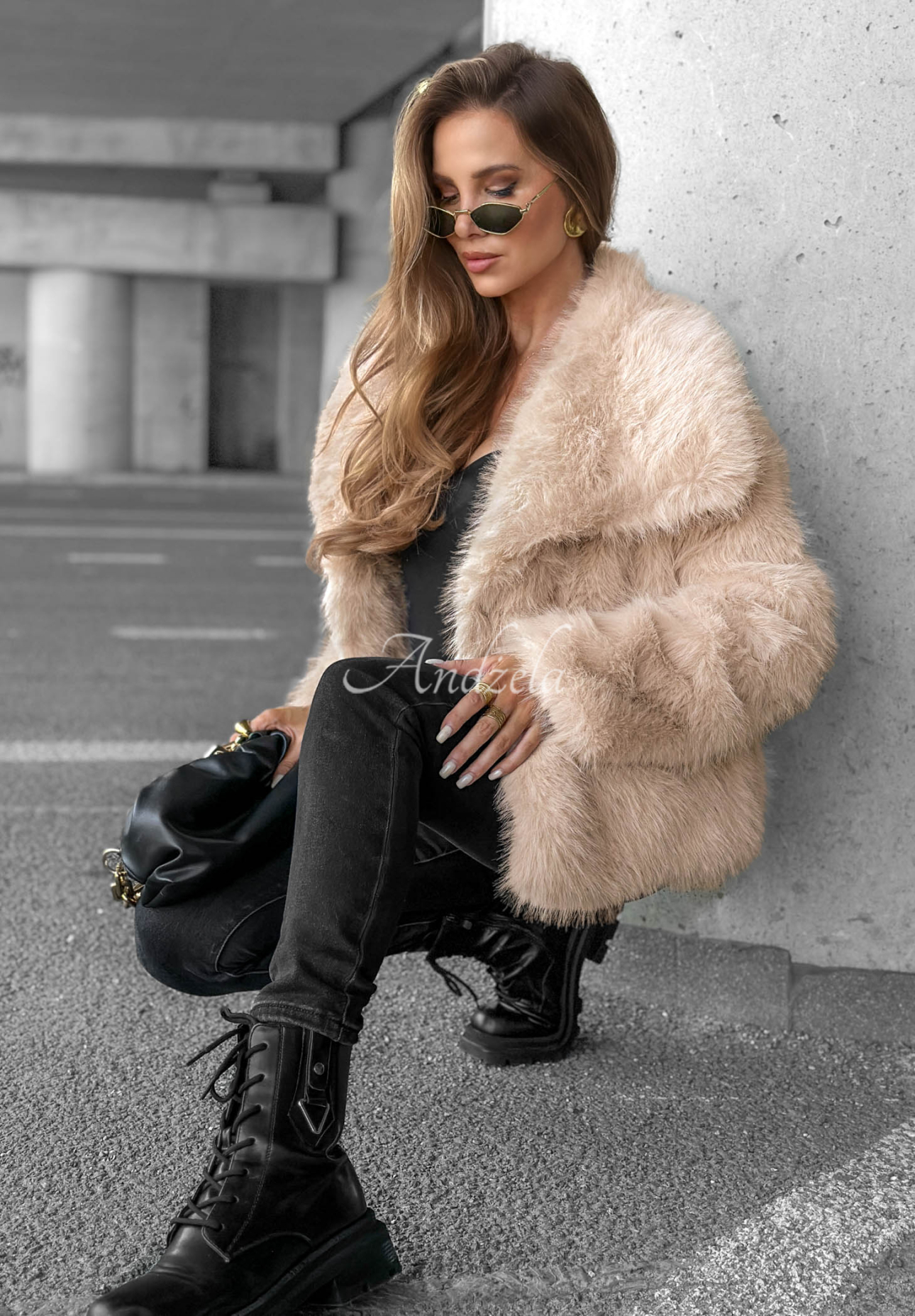 Autumn Romance Short Beige Fur Coat
