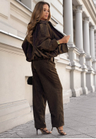 Komplet kurtka bomberka i spodnie z paskiem Grey Skies granatowy