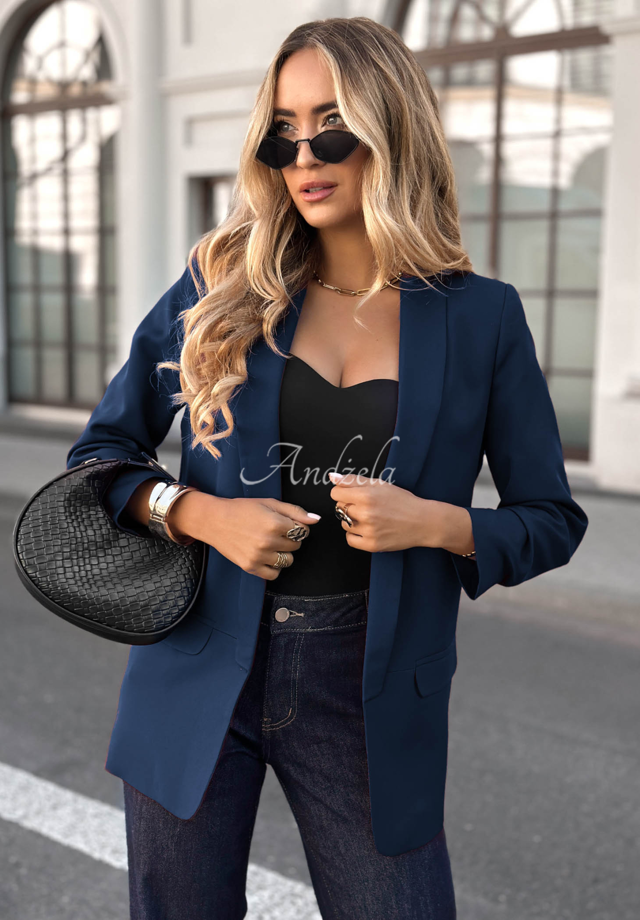Premium classic navy blue blazer