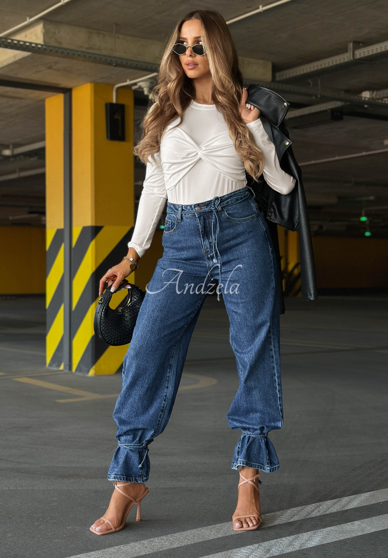 By Your Side ecru cotton blouse with ruffles
