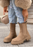 Zamszowe botki Timeless Step czarne