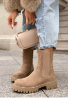 Zamszowe botki Timeless Step czarne