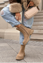 Zamszowe botki Timeless Step czarne