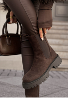 suede Boots Timeless Step chocolate