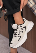 Sneakersy Amber Affair beżowo-czarne