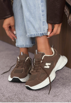 Sneakersy Amber Affair beżowo-czarne