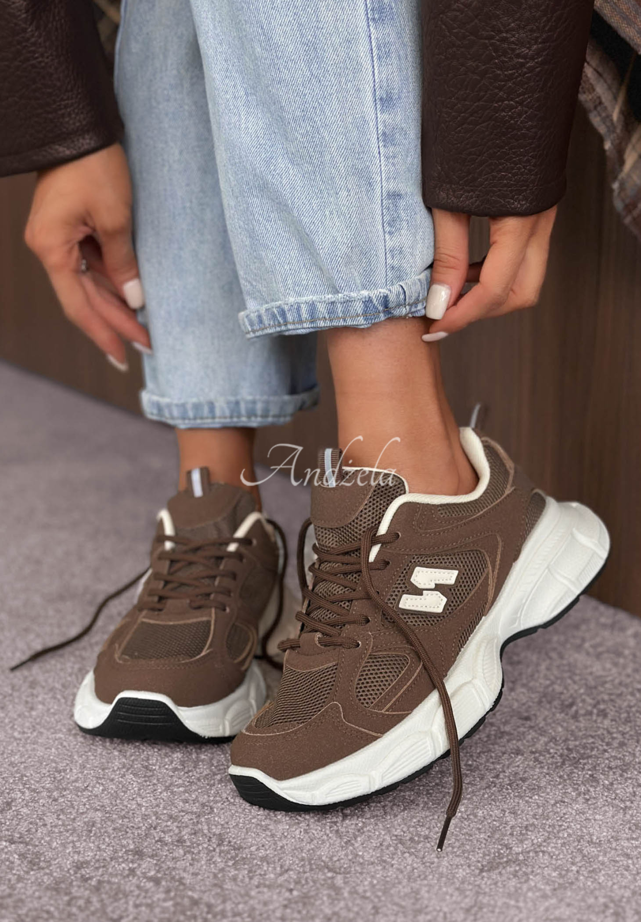 Amber Affair Chocolate-Colored Sneakers