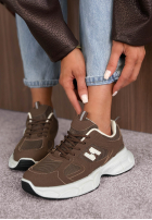Sneakersy Amber Affair beżowo-czarne