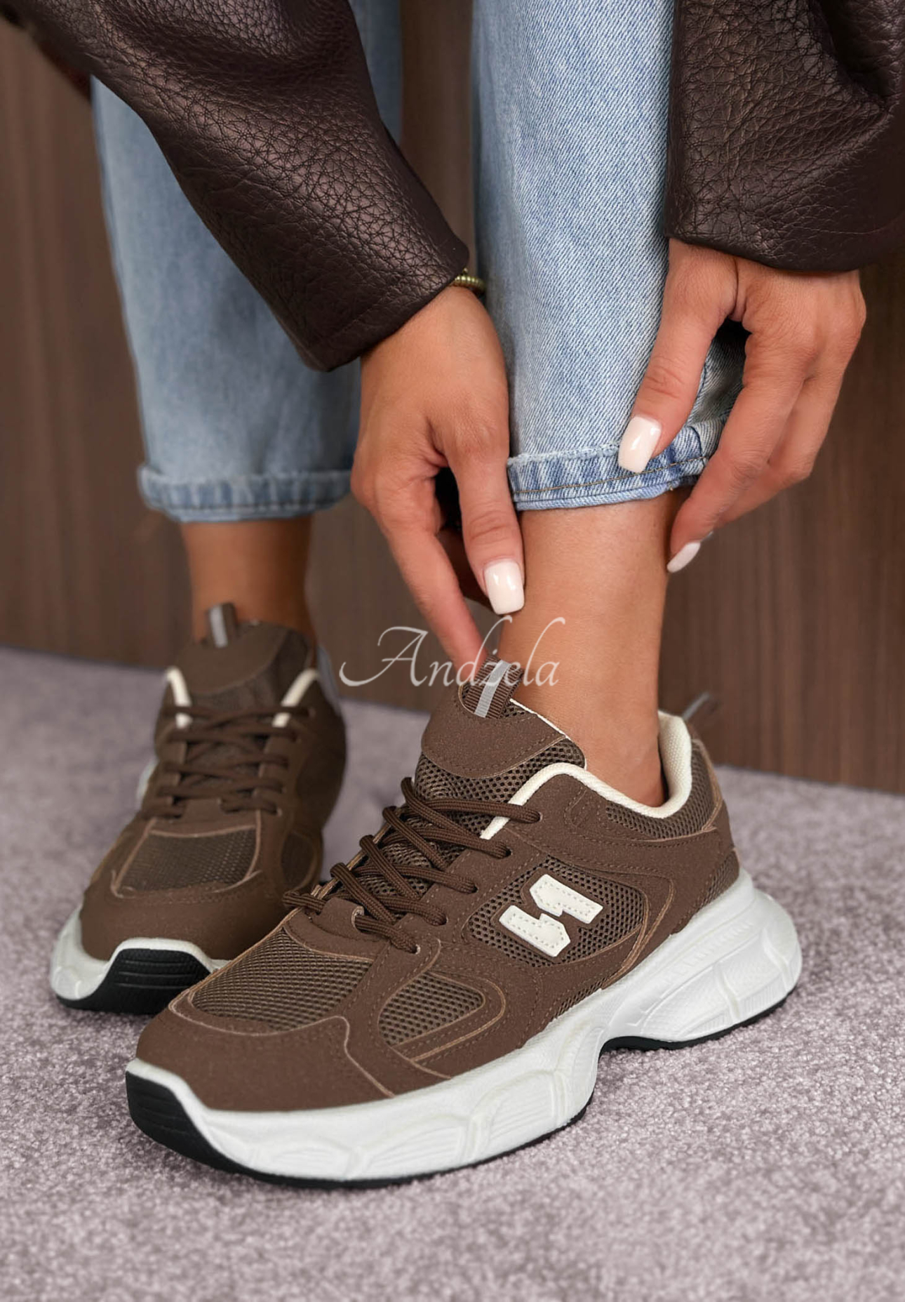 Sneakersy Amber Affair czekoladowe
