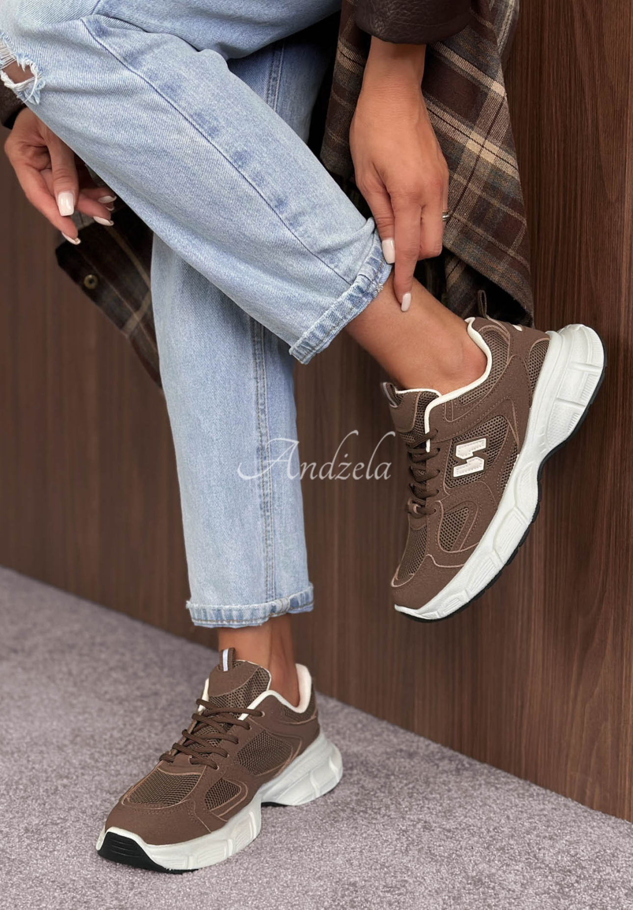 Sneakersy Amber Affair czekoladowe