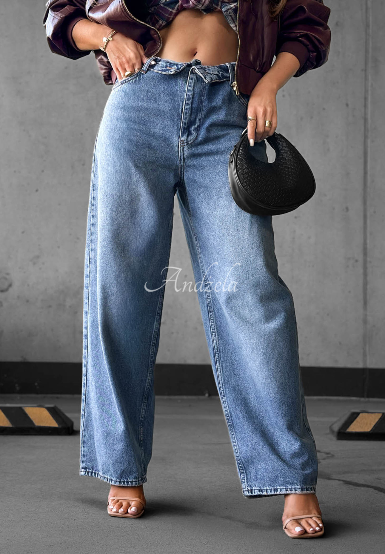 Spodnie jeansowe straight Vanilla Chai niebieskie