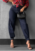 Spodnie jeansowe loose fit Back For More granatowe