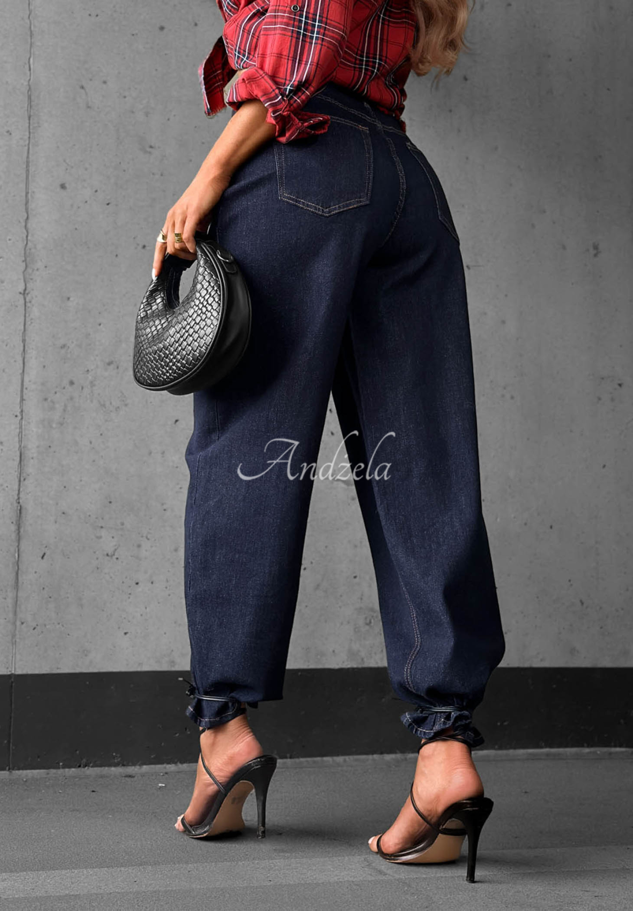 Back For More Navy Blue Balloon Jeans