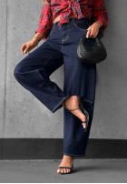 Spodnie jeansowe loose fit Back For More granatowe