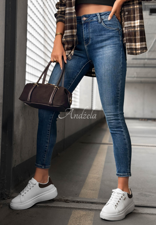 Spodnie jeansowe skinny Perfect Shape niebieskie