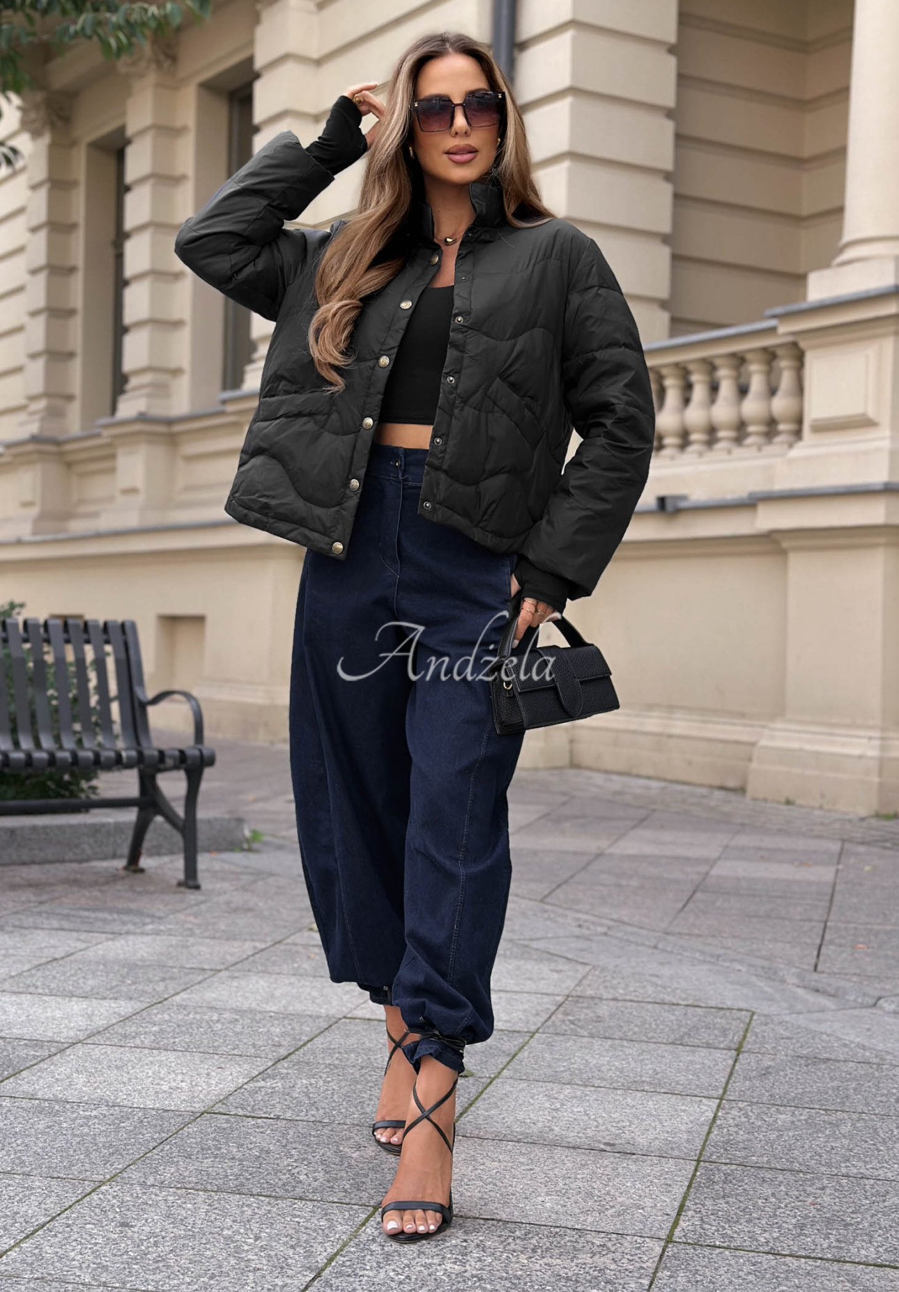 Last Thing short down jacket black