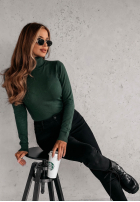 Dopasowany Jumper z golfem Solange in bottle green