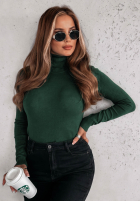 Dopasowany Jumper z golfem Solange in bottle green