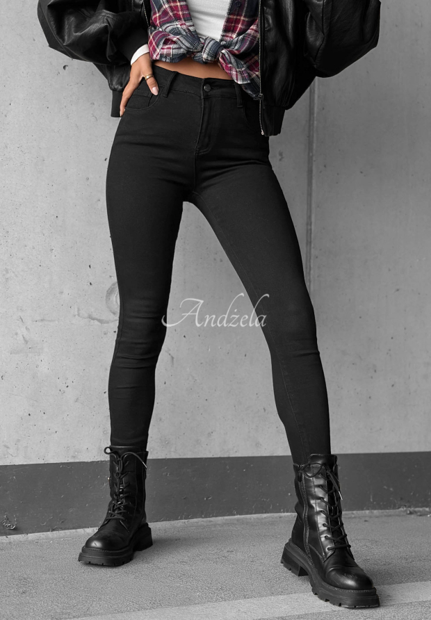 Spodnie jeansowe skinny Denim Vibes czarne