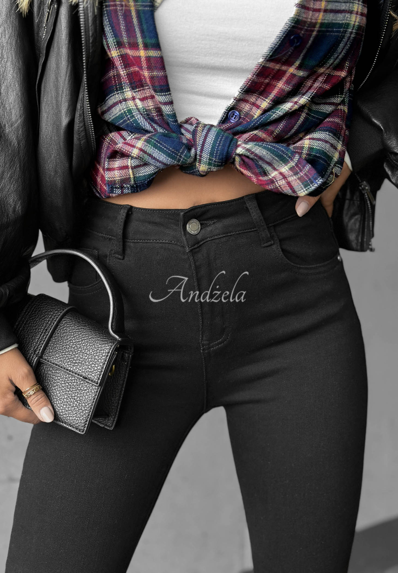 Spodnie jeansowe skinny Denim Vibes czarne
