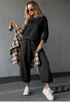Komplet dresowy bluza i spodnie Simple Moments czekoladowy