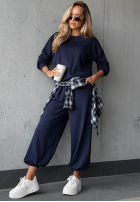 Komplet dresowy bluza i spodnie Simple Moments czekoladowy