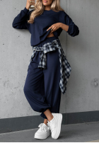 Komplet dresowy bluza i spodnie Simple Moments czekoladowy
