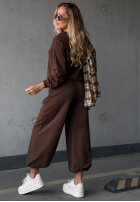 Komplet dresowy bluza i spodnie Simple Moments czekoladowy