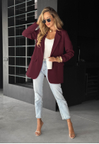 Marynarka oversize Best Version burgundowa