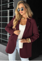 Marynarka oversize Best Version burgundowa