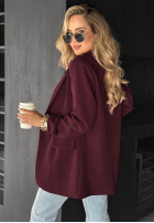 Marynarka oversize Best Version burgundowa