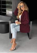 Marynarka oversize Best Version burgundowa