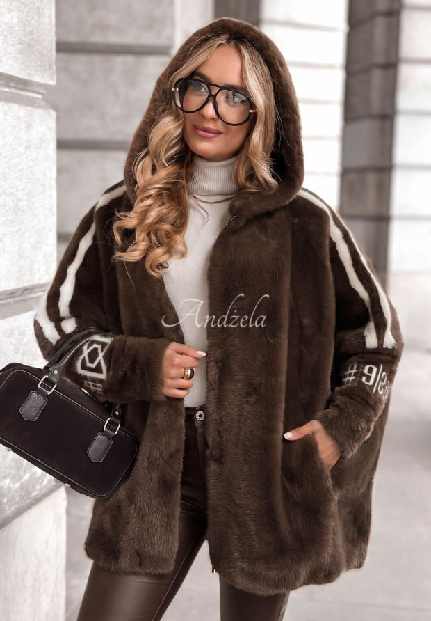 Wool alpaca angora jacket Choose Me First chocolate II