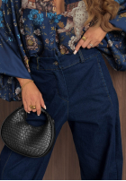 Spodnie jeansowe balloon Iconic Fit ciemnoniebieskie