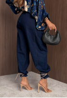 Spodnie jeansowe balloon Iconic Fit ciemnoniebieskie