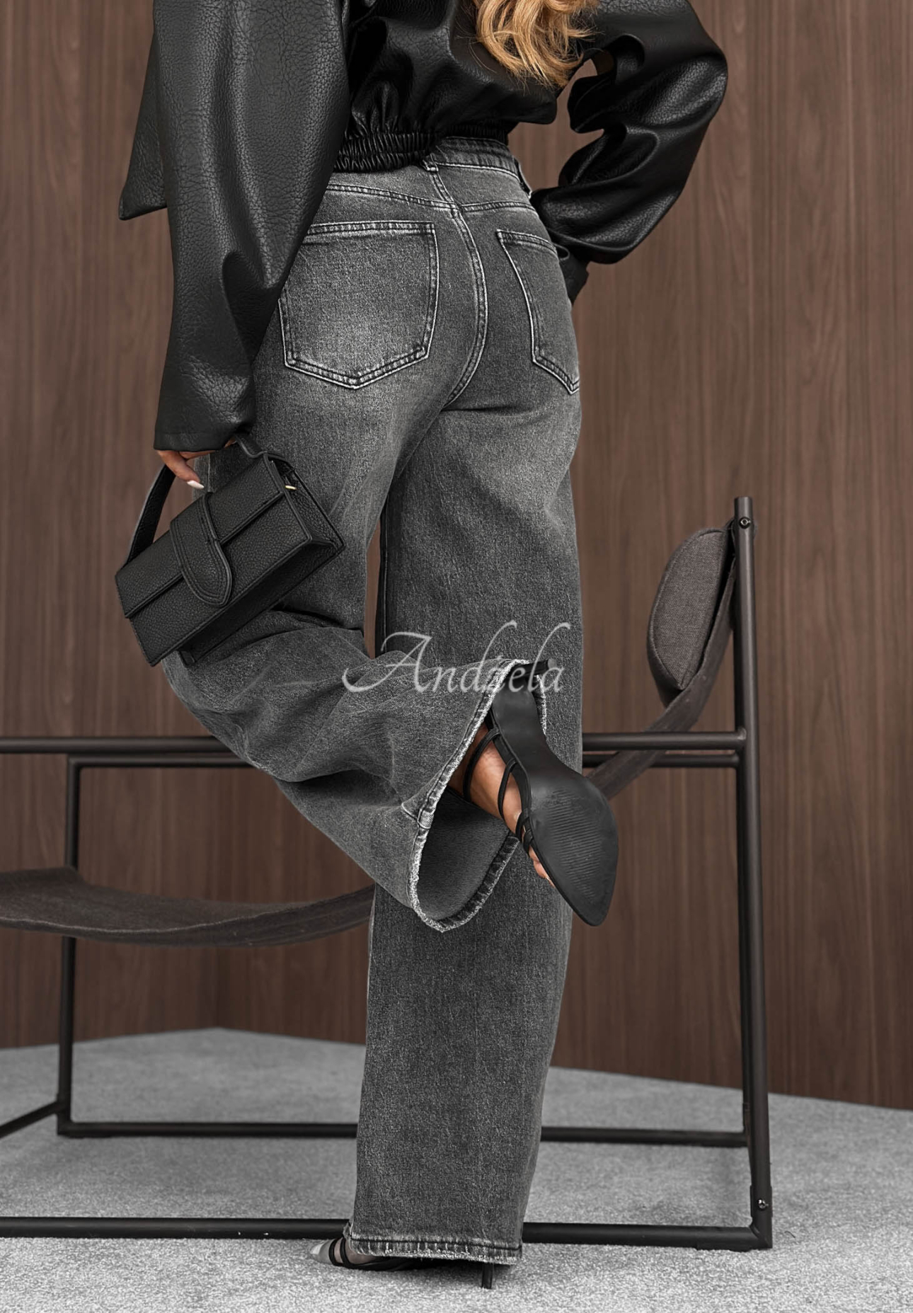 Cloudy Mood Gray Wide-Leg Jeans