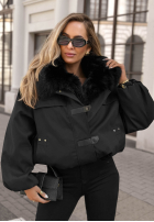 short Jacket parka z futerkiem Cold North black