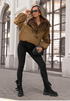 short Jacket parka z futerkiem Cold North black