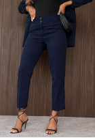 Eleganckie spodnie cygaretki Runway Ready czarne