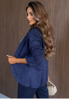 Klasyczna marynarka bez zapięcia Flawless Style czarna