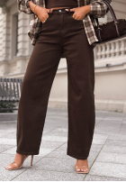 Spodnie jeansowe banana Fall Ready czekoladowe